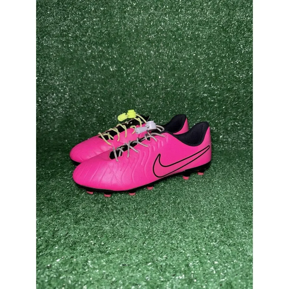 Nike Tiempo‎ Legend Club FG Kids Size 6Y Pink Black Soccer Cleats DV4352-600